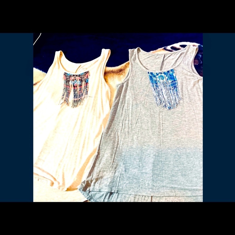 Lot of 2 Justice tank tops